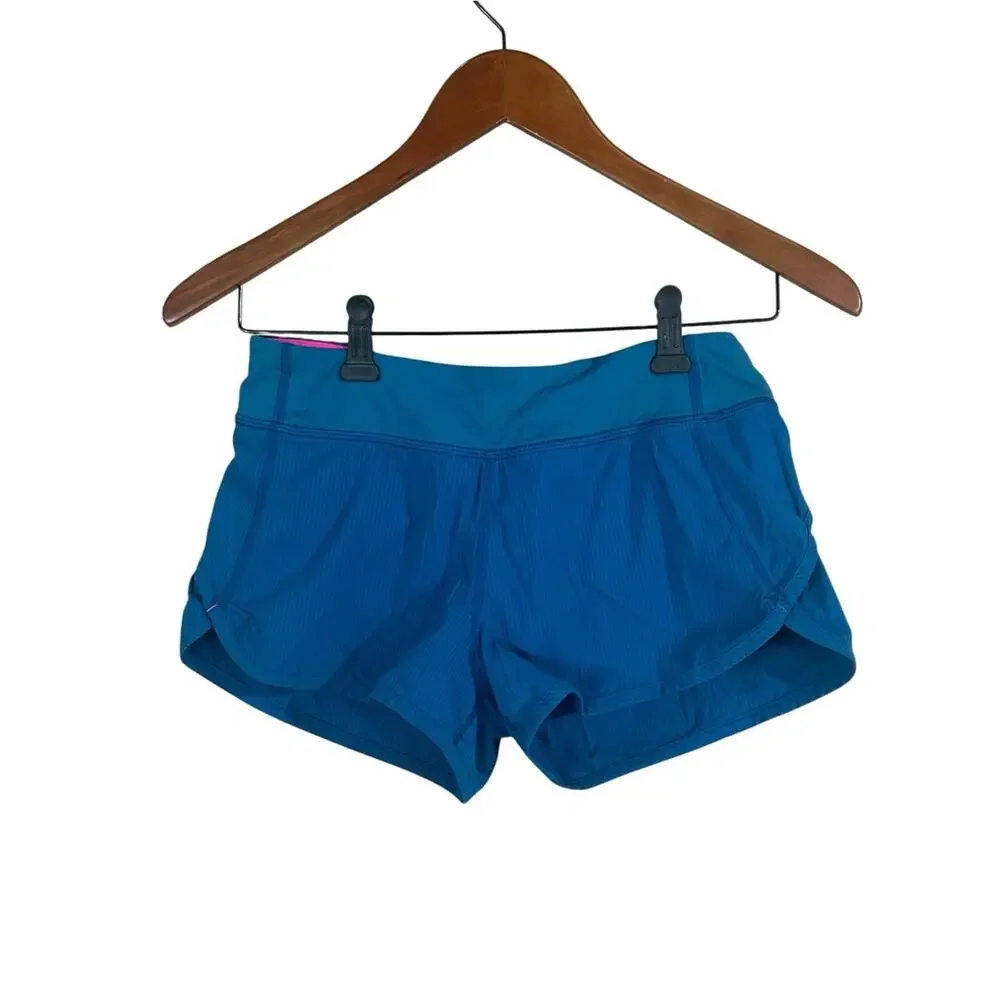Ivivva by Lululemon Girls Size 14 Activewear Set Teal Tank Blue Shorts